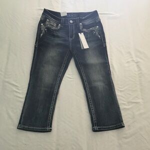 Grace in L.A. Jeans, New with tags, women’s, capri, denim, jewel detailing